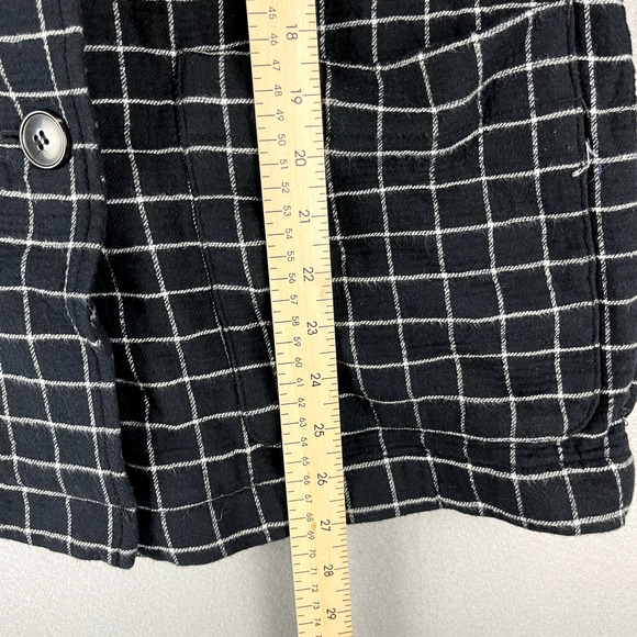 Madewell Waffleback Shaw Blazer Women Small Black Windowpane Cotton Unstructured - Picture 10 of 15